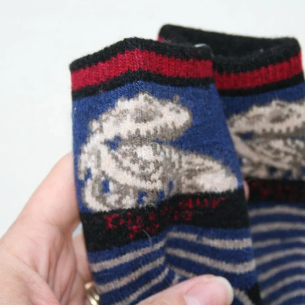SUPER SOFT KIDS Sz 9 - 11 DINO SOCKS THICK COMFY WARM 2 PAIR LOT DINOSAUR BOYS